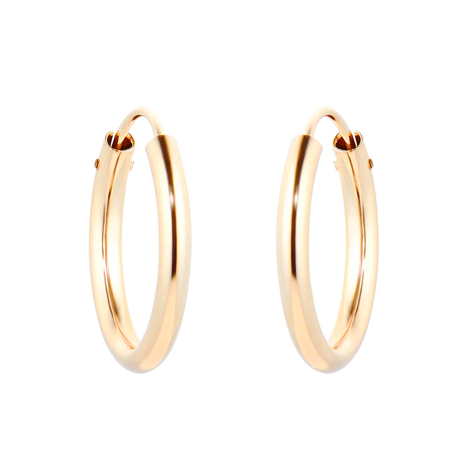 9ct Yellow Gold 13mm Hoop Earrings