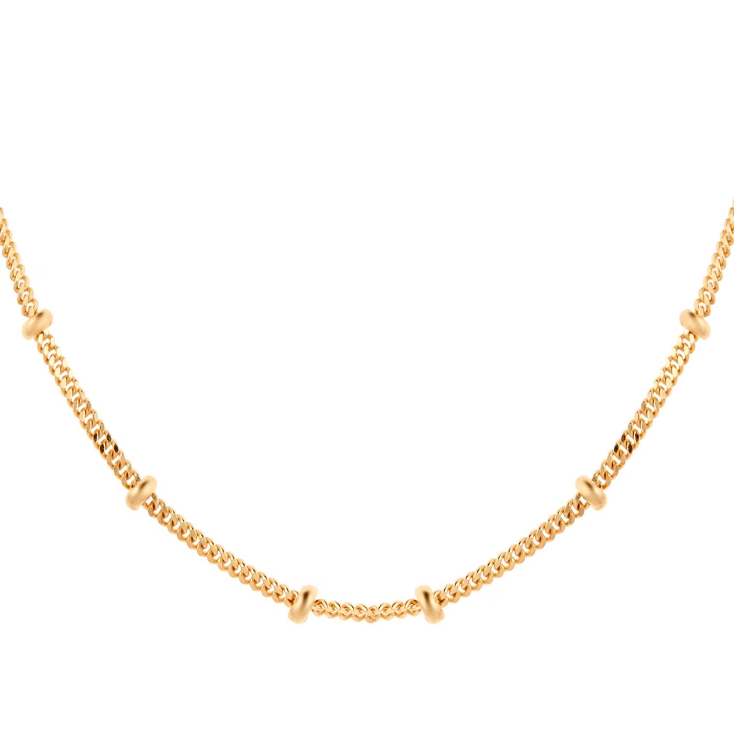 9ct Yellow Gold Beaded Chain