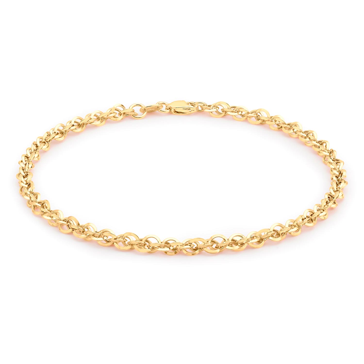 9ct Yellow Gold Diamond Cut Bracelet