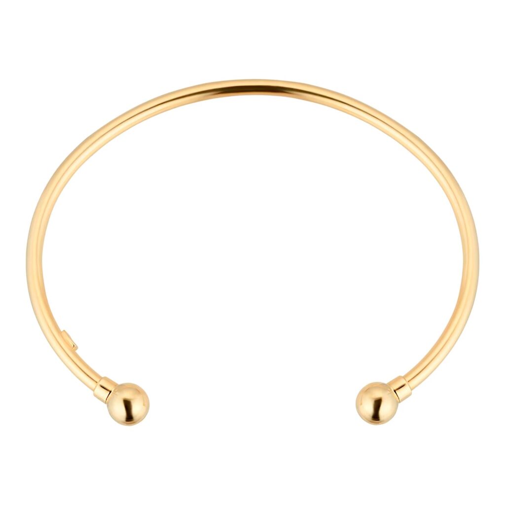 18ct Yellow Gold 2.5mm Tube Torque Bangle