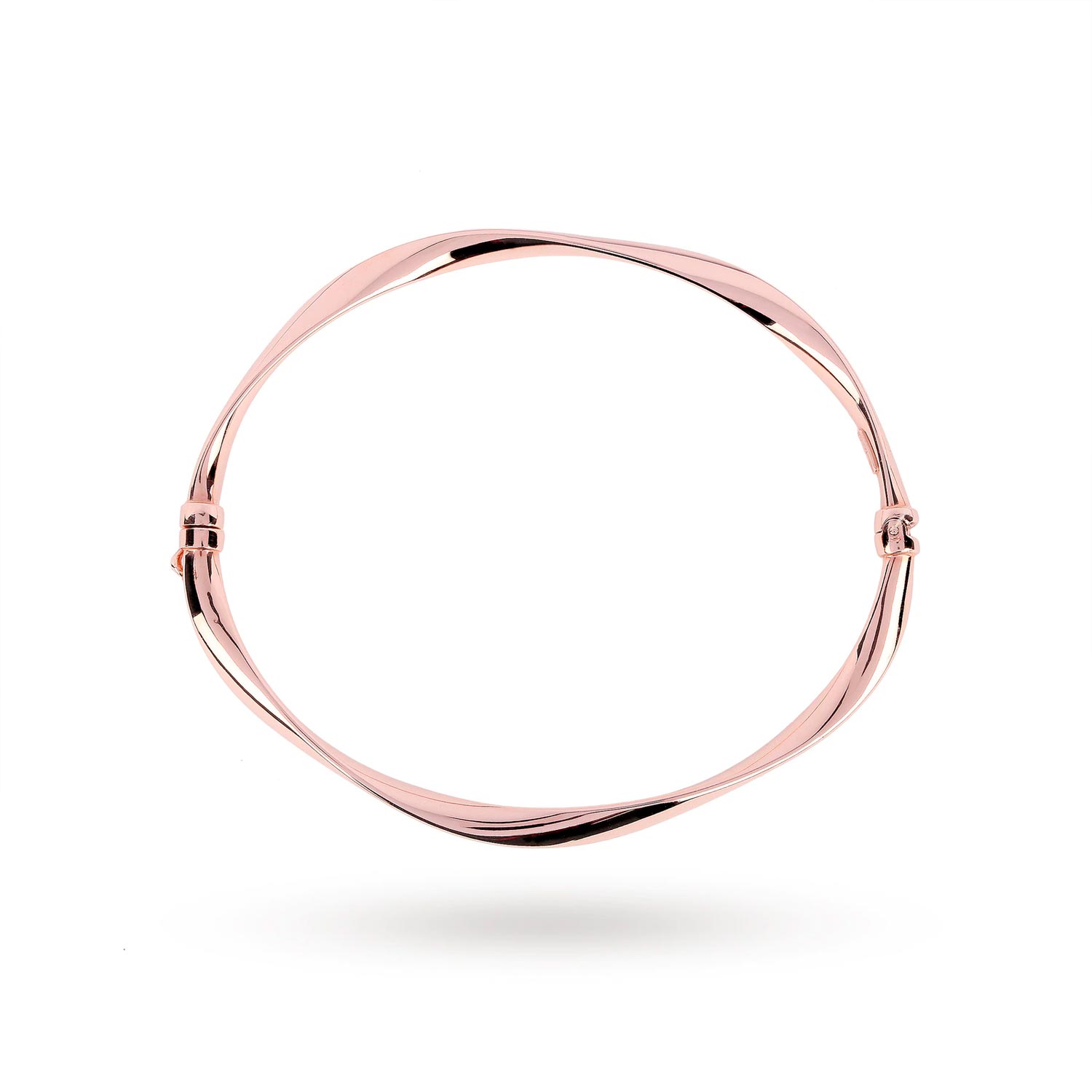 9ct Rose Gold Wave Bangle - Image 3