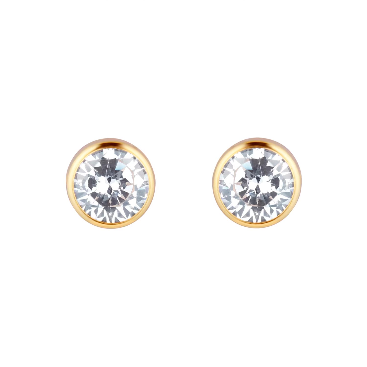 9ct Yellow Gold Bezel Set Pendant & Earring Set - Image 3