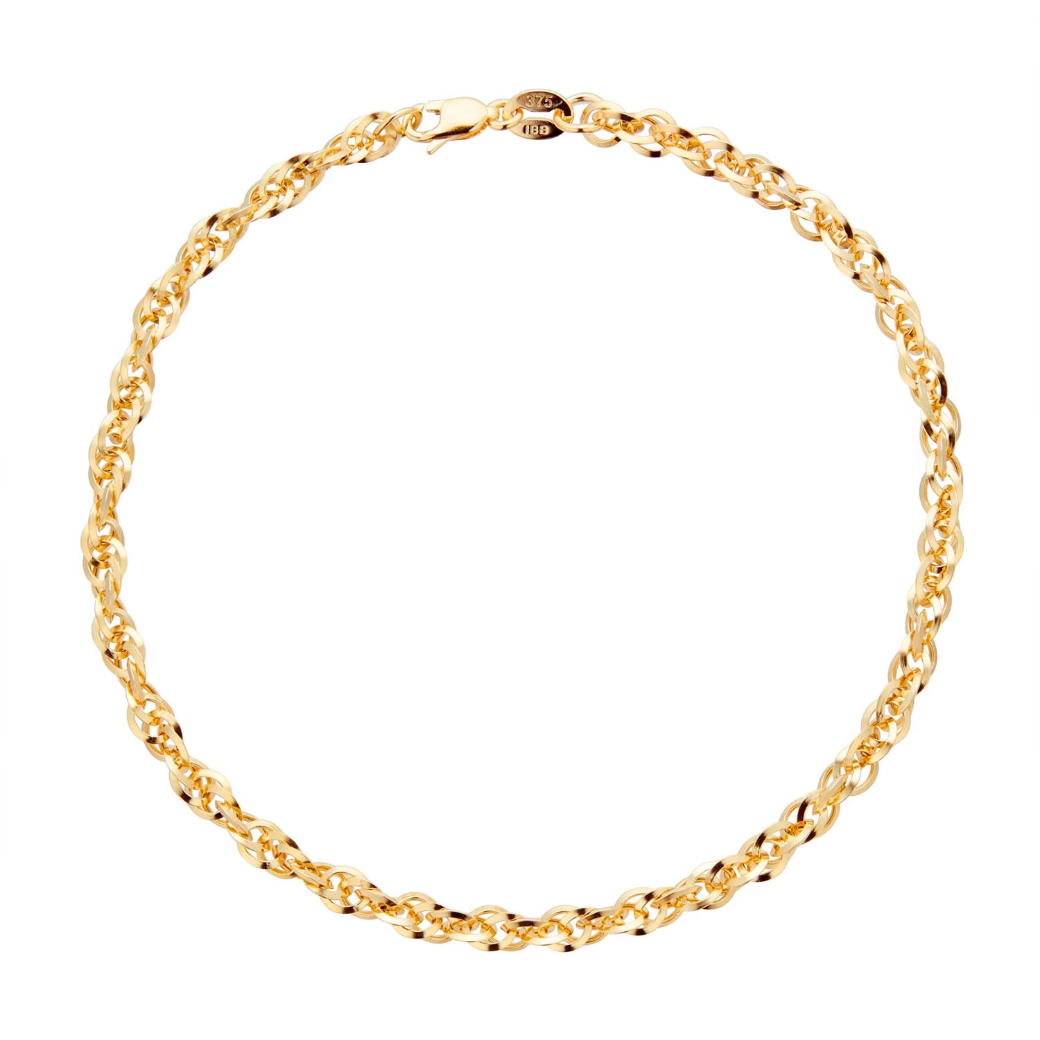 9ct Yellow Gold Diamond Cut Bracelet - Image 3